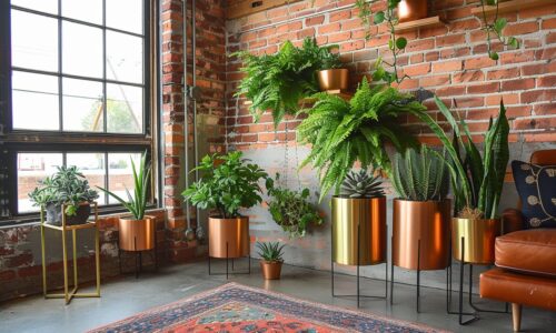 Quand les portes-plantes rencontrent le style industriel : une alliance déco surprenante