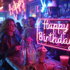 Néon ‘Happy Birthday’ : Illuminez vos fêtes avec style