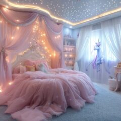 Transformez la chambre de votre fille en royaume enchanté : déco inspirée des robes de princesse