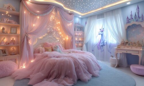Transformez la chambre de votre fille en royaume enchanté : déco inspirée des robes de princesse
