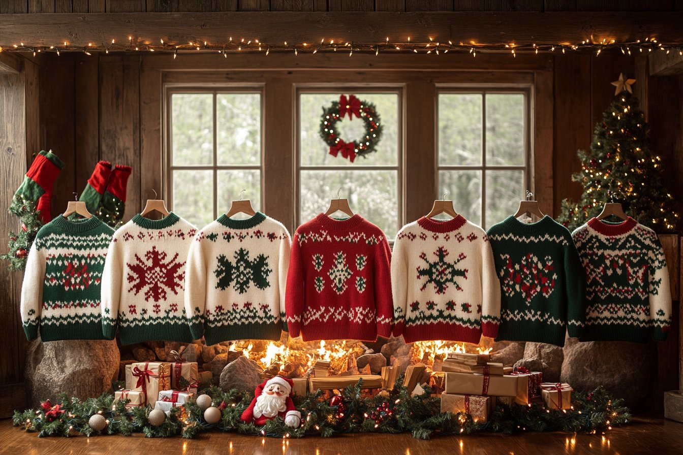 Transformez votre salon en cabane de Noël avec nos pulls rigolos