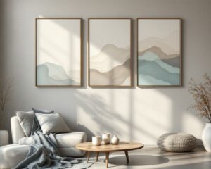 Silence et texture : misez sur des tableaux zen pour habiller vos murs avec légèreté