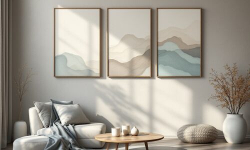 Silence et texture : misez sur des tableaux zen pour habiller vos murs avec légèreté