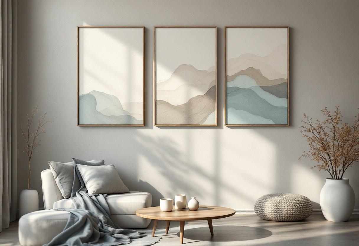 Silence et texture : misez sur des tableaux zen pour habiller vos murs avec légèreté
