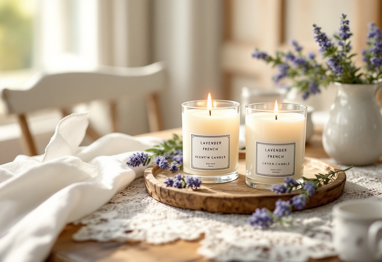Pour une ambiance française raffinée, optez pour des bougies parfumées de qualité